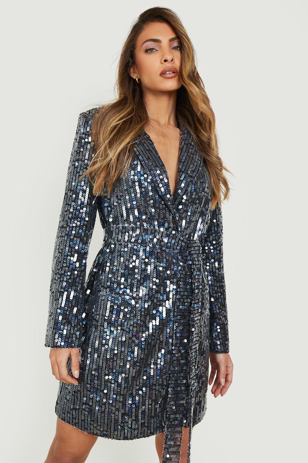 sparkly blazer dress